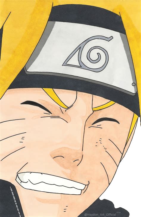 A smiling Naruto Uzumaki fan art by Ocraxhaydon on DeviantArt