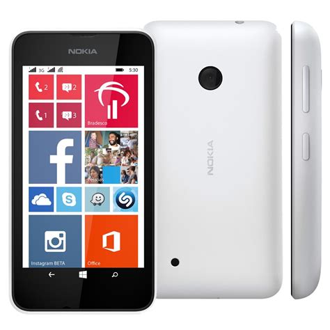 El nokia lumia 530 es el smartphone windows phone más económico a la fecha. Celular Desbloqueado Nokia Lumia 530 Dual Branco com Windows Phone 8.1, Tela de 4", Câm. 5MP, 3G ...