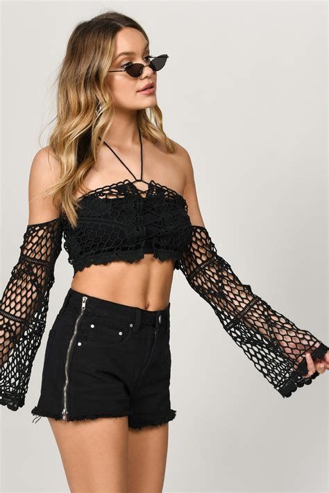 What does hold tight expression mean? Hold Tight Crochet Crop Top in Black - $36 | Tobi US