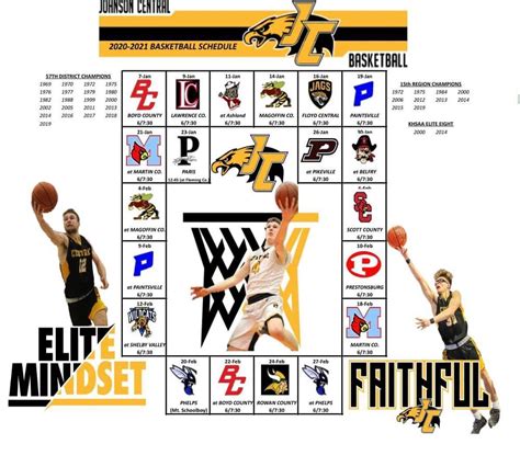 2021 JCHS Boys Basketball Schedule | Johnson Central High School