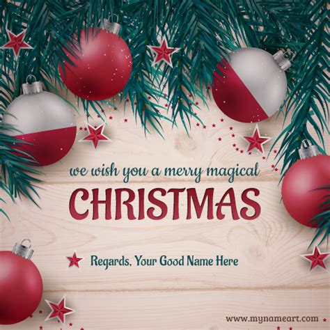 If you could have one wish for this christmas, what would it be? Xmas Wishes With My Name Pictures | wishes greeting card