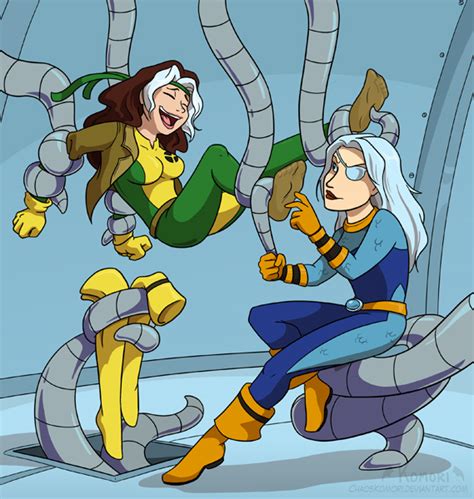 Deviantart feet tickle stocks drawing. Commission- Rogue vs Ravager by ChaosKomori on DeviantArt