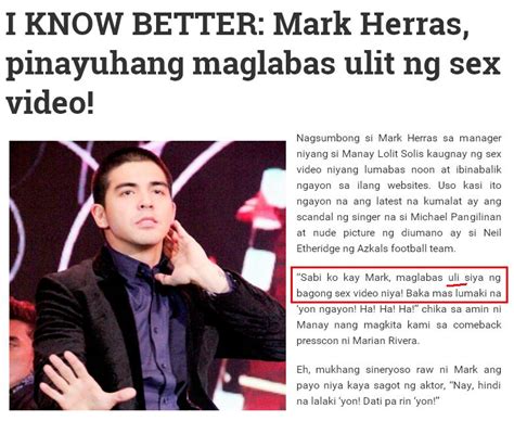 Nowadays, scandal and explicit videos are already spreading like a wildfire online involving young teenagers. Did Lolit Solis just confirm Mark Herras's video scandal ...
