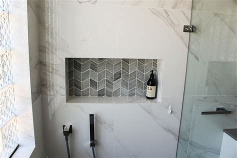 Simple bathroom plan for small bathroom. Shower Box Ideas - Shower Niche Ideas - Bathrooms Perth ...