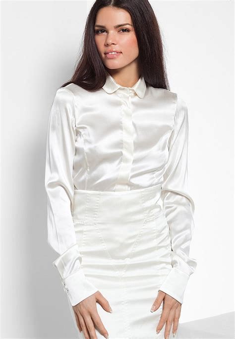 Enter and get off now! Satin Blouses: White Satin Blouses For Women