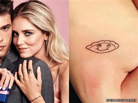 Bow on her neck luce on her side ode alle vita on her elbow foo fighters lyrics on her upper arm triangle on her wrist map on her wrist muse on. Chiara Ferragni Ravioli Back of Hand Tattoo | Steal Her Style