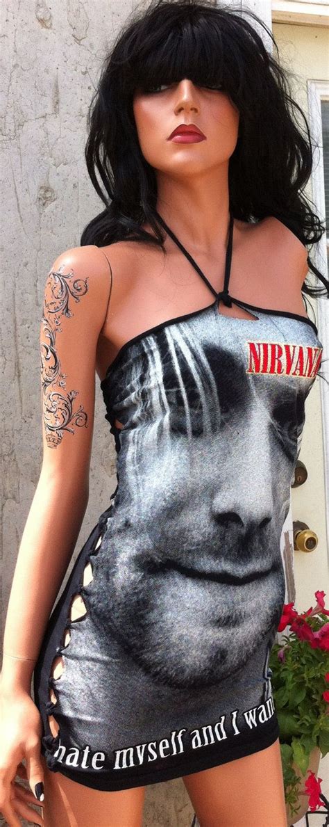 The best gifs are on giphy. Nirvana Kurt Cobain Shredded Mini Dress or Tunic | Mini ...