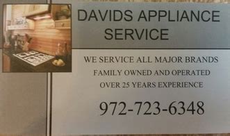 Welcome to david's appliance service. David's Appliance Service, Inc. | Midlothian, TX 76065 ...