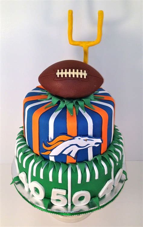 I was really impressed by how beautifully it was decorated to look like a soccer ball. 10 Groom's Cakes for Football Fans | Football birthday cake, Football wedding cake, Broncos cake