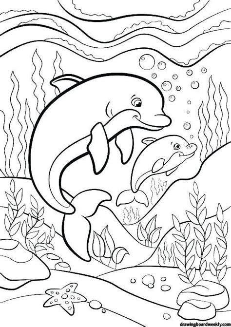 Ocean life anchor mandala coloring pages printable adult. Under the Sea Coloring Pages in 2020 | Dolphin coloring ...