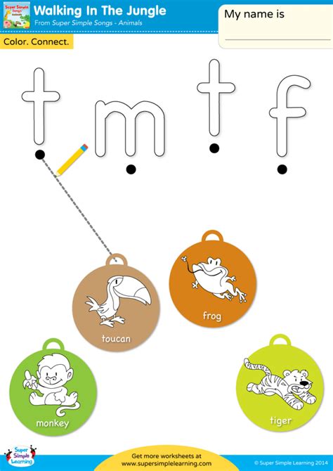 Practice the present perfect tense while visiting the amazon jungle. Walking In The Jungle Worksheet - Lowercase Letter ...