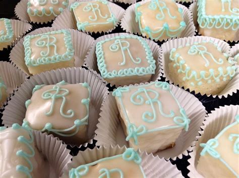 Go here, and eat the things. Baby shower Petit fours. | Petit fours, Baby shower, Desserts