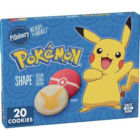 Pillsbury cookie dough products are now safe to eat raw! Pillsbury Ready to Bake! Pokémon Shape Sugar Cookie Dough ...