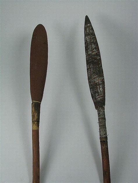 Aboriginal people used this bird in guiding them to various edible foods coming into the season and followed it in their pursuit of food and water. Two Tiwi ceremonial spears, of… - Fine Tribal, Aboriginal ...