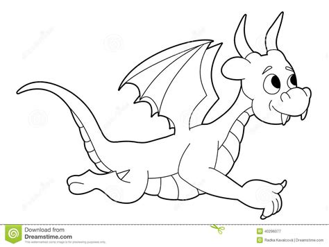 Click the image to enlarge. Flying Dragon Line-art Stock Illustration - Image: 40296077