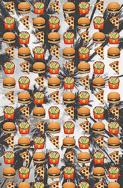 Emoji food pizza hamburguer crips palms | Emoji wallpaper ...