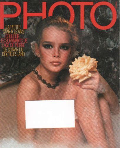 Succumbing to pressure from the police, the tate modern in london has removed a richard prince photo that features brooke shields, age 10, wearing lots of makeup, prepubescent and nude. RARE! FRENCH PHOTO MAGAZINE N#130 BROOKE SHIELDS BY GARRY GROSS 1978 VG | Brooke shields, Photo ...
