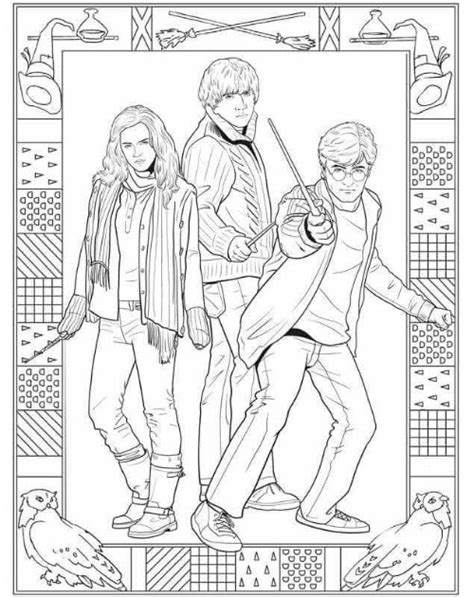 Emma watson, rupert grint, richard harris, daniel radcliffe.filmul este în pragul împlinirii vârstei de 11. coloriage | Coloriage harry potter, Coloriage, Coloriage chat