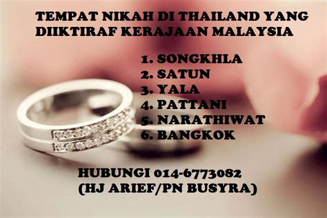 Pakej nikah di thailand yang kami tawarkan adalah sah 100% mengikut hukum syar'ie. NIKAH THAILAND TERMURAH 2017: NIKAH DI THAILAND BERSAMA ...