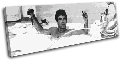 And does it all looking very cool in his aloha shirts. Scarface Al Pacino Bathtub Movie Greats SINGLE CANVAS WALL ...