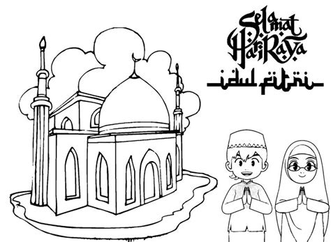 Selamat hari raya aidilfitri mulia ampun maaf dipinta. Gambar Mewarnai Ramadhan di 2020 | Warna, Buku mewarnai ...