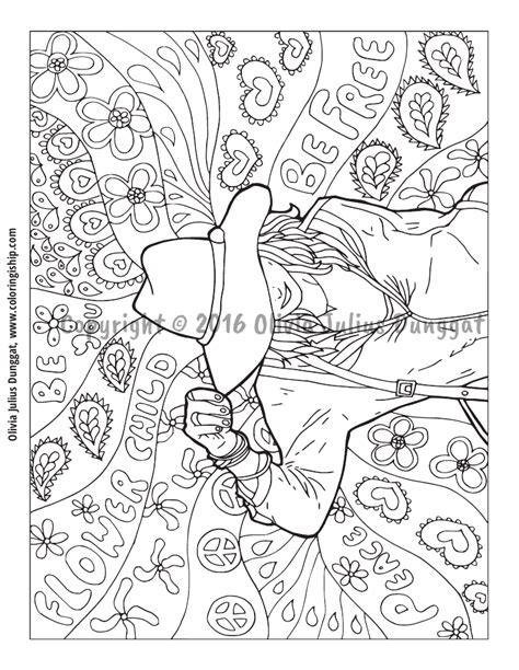 This coloring page is perfect for any flower child or adventurer. Groovy Bohemian Coloring Pack #2 | Adult coloring pages ...