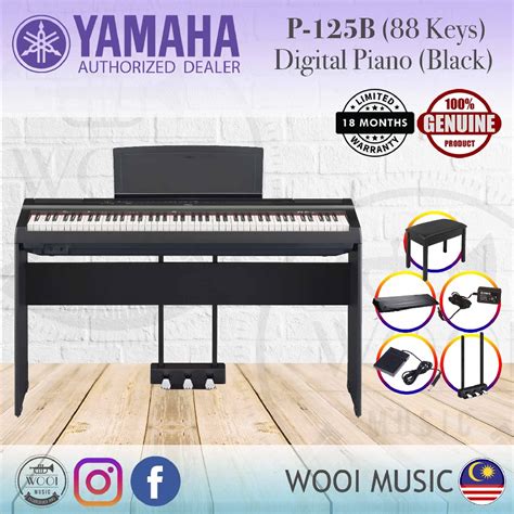 Yamaha p 125 malaysia price. Yamaha P-125 Black Digital Piano 88 Keys P125 / P125B ...