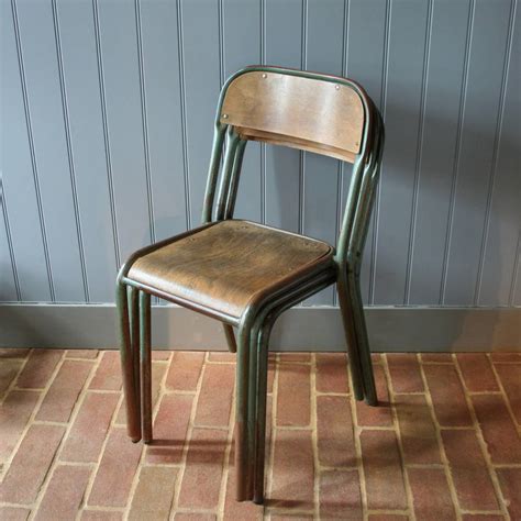 Our vintage style steel 'chelsea' stacking chairs by peppermill antiques come in a range of different frame and seat colours. vintage industrial metal stacking chairs by homestead ...