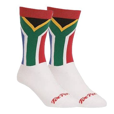 Gifts for dads birthday south africa. Toe Porn Socks - South African Flag (White)