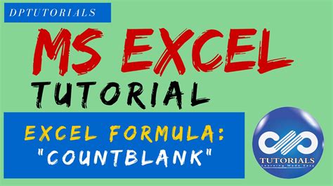(notice how the formula inputs appear). COUNTBLANK Function In Excel || Quickly Learn How To Use ...