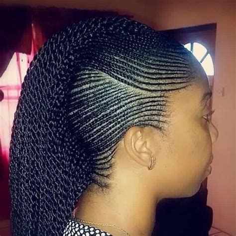 Braided hairstyles can also be very elegant. Ghana cornrows Mohawk style - Yelp