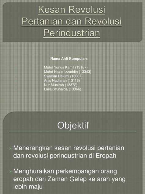 A) pertanian sebagai punca ekonomi. Kesan Revolusi Pertanian Dan Revolusi Perindustrian ...