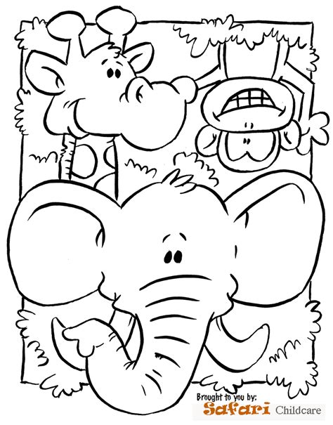 Animal pictures to colorintable for kids free jungle coloring pages adults easy zoo. Jungle animal coloring pages to download and print for free