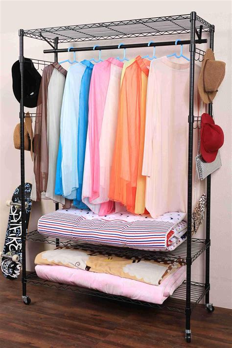 Maybe you would like to learn more about one of these? NEW CLOSET ORGANIZER GARMENT RACK PORTABLE CLOTHS HANGER ...