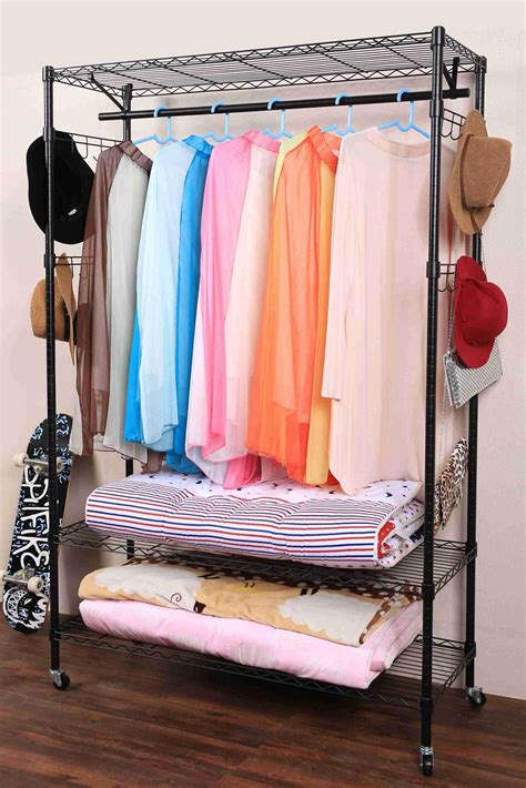 Maybe you would like to learn more about one of these? NEW CLOSET ORGANIZER GARMENT RACK PORTABLE CLOTHS HANGER ...