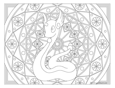 Free printable pokémon coloring pages. #148 Dragonair Pokemon Coloring Page · Windingpathsart.com