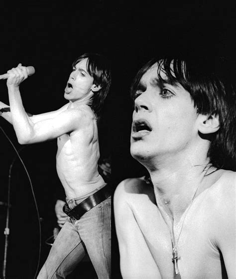 Iggy's weirdly adorable explanation for famously slashing his chest bloody with a bottle is, i felt so bad that i said, 'ah the heck with it.' Picture of Iggy Pop