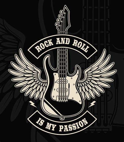 Check spelling or type a new query. Download Rock and roll guitar with wings illustration ...