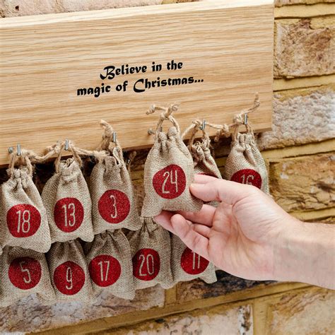 Decide how long your wedding advent calendar will be. Personalised Christmas Advent Calendar Plaque By Pushka ...