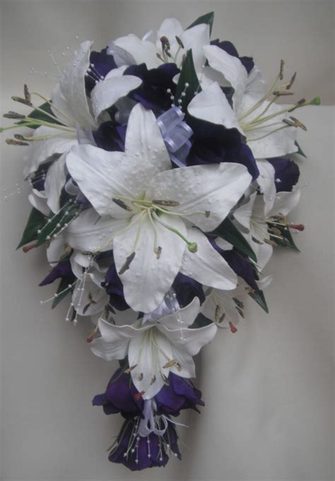 A wide variety of tiger lily wedding options are available to you, such as material, occasion, and print method. Bridesmaids Wedding Bouquet, Purple Tiger lillies, ivory ...