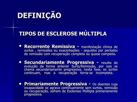 Esclerose múltipla (em) é uma doença crônica, autoimune, desmielinizante, inflamatória, que afeta o dentre os fatores ambientais associados a etiologia da esclerose múltipla, temos a infecção por. Esclerose múltipla