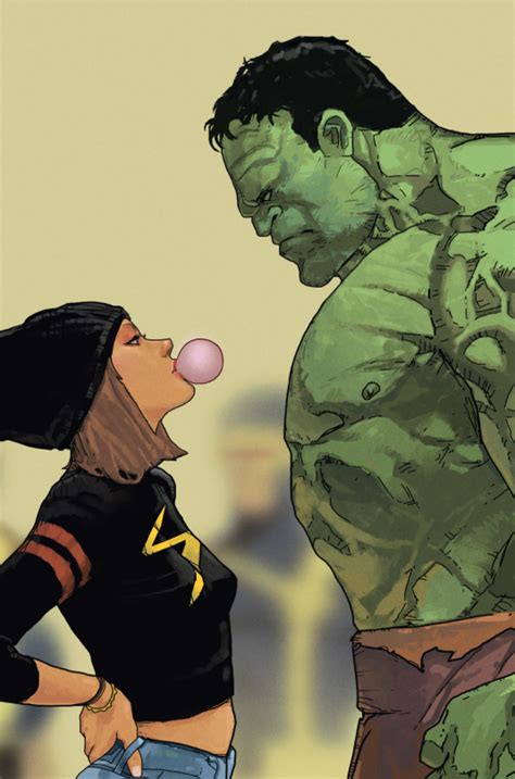 Like when the hulk was training in endgame because of his rematch with as fake is this is, i would love if this were real. Ms. Marvel & Hulk Stare Down - Dave Seguin | Hulk art ...