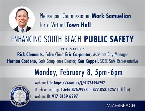 When jay is targeted, eric wants only to protect him. Enhancing South Beach Public Safety Town Hall - City of ...