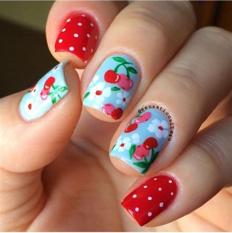 Here's a quick look at this popular cocktail garnish and when it's absolutely necessary for your drink. Cherries nails | Cherry nail art, Cherry nails, Nail designs