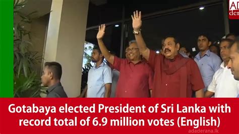 Silva was one of 93 prisoners who were pardoned that day including 16 ltte detainees. Gotabaya elected President of Sri Lanka with record total ...