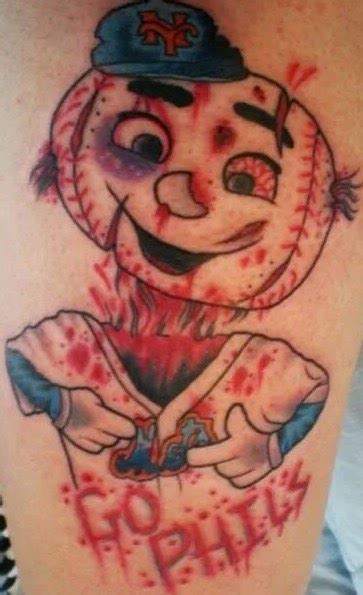 Stencil is.010 of an inch thick & available in. Phillies Fan Has Tat of Bloodied & Beaten Mr. Met; Mets ...