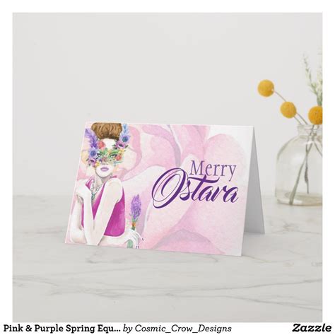 Gift cards are redeemable at us locations only. Pink & Purple Spring Equinox Flower Maiden Ostara Card | Zazzle.com in 2020 | Spring equinox ...