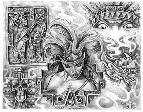 While the ancient britons had tattoos for battle, pride, and worship, the aztecs' tattoos were made for rituals. Pin by Renee Marquez on Chicano Art | Aztec drawing, Aztec ...