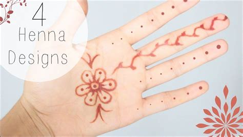 Henna is a plant native to northern africa, western and southern asia, and northern australasia. Henna Tattoo for Beginners 4 EASY Designs!! | Henna ...