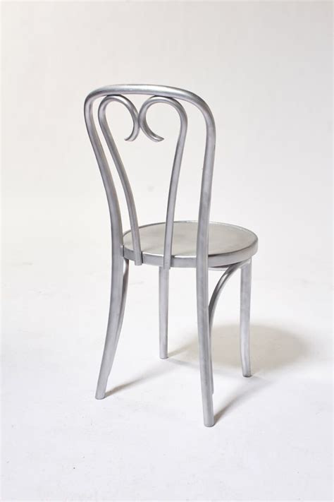 Simple metal chairs might be the best. CH082 Silver Cafe Chair Prop Rental | ACME Brooklyn